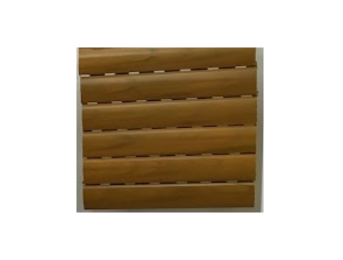 muestra de cortina de enrollar de pvc color simil madera